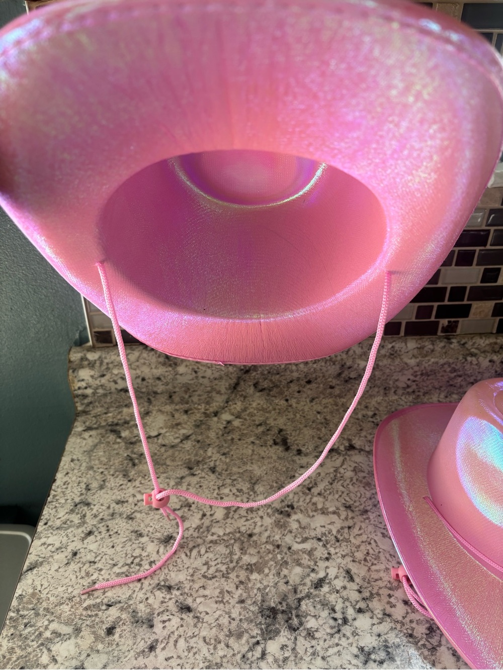 Unused pink shimmer cowboy hats - Picture 2 of 4